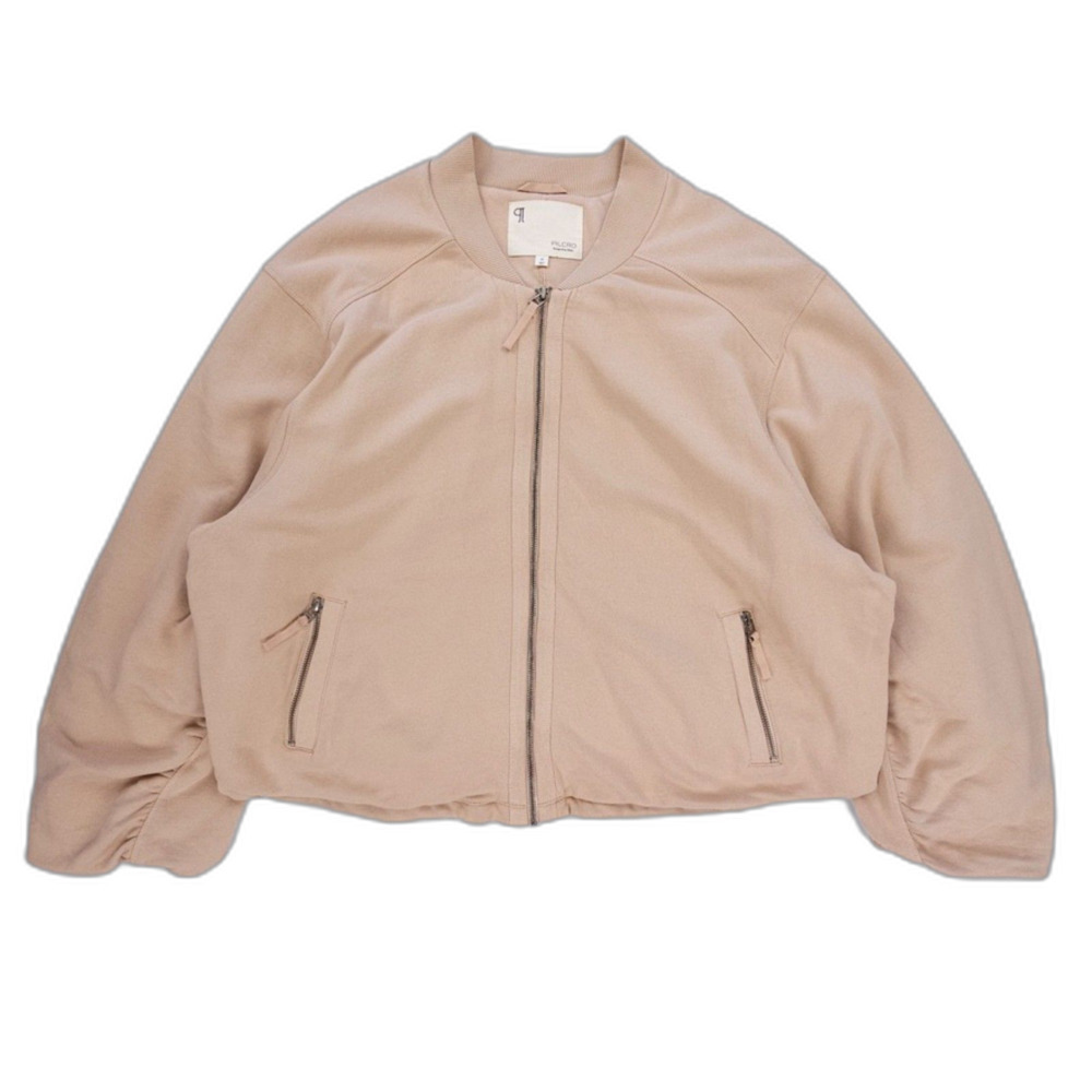 ANTHROPOLOGIE Pilcro Bubble Bomber Jacket Neutral Stone Clean Girl Athleisure 3X